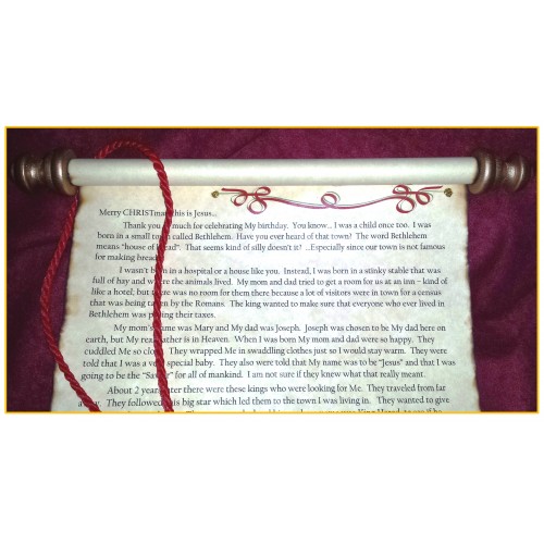 CHRISTmas Letter from JESUS Rolled Scroll